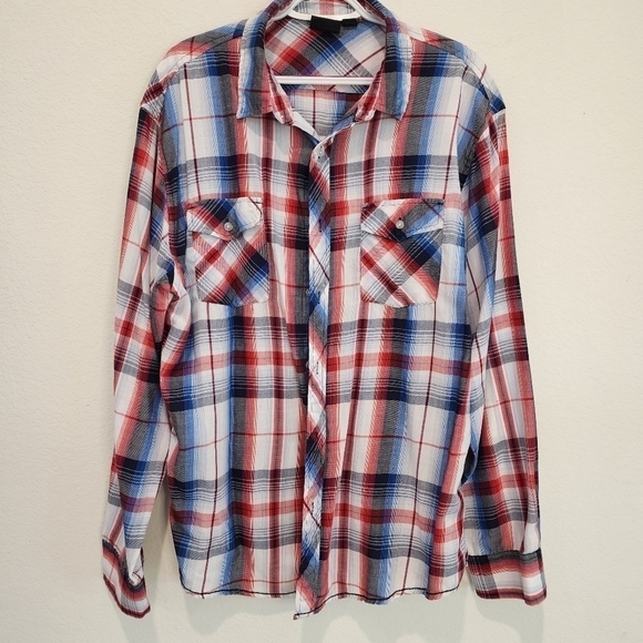 Reworked Plaid Flannel Western Shirt “Yellow Rose of Texas” Cowgirl Rodeo 2XL - Picture 4 of 4